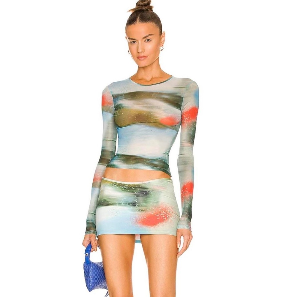 SOLD Miaou Elektra Skirt Set in color Motion Blue LIKE NEW